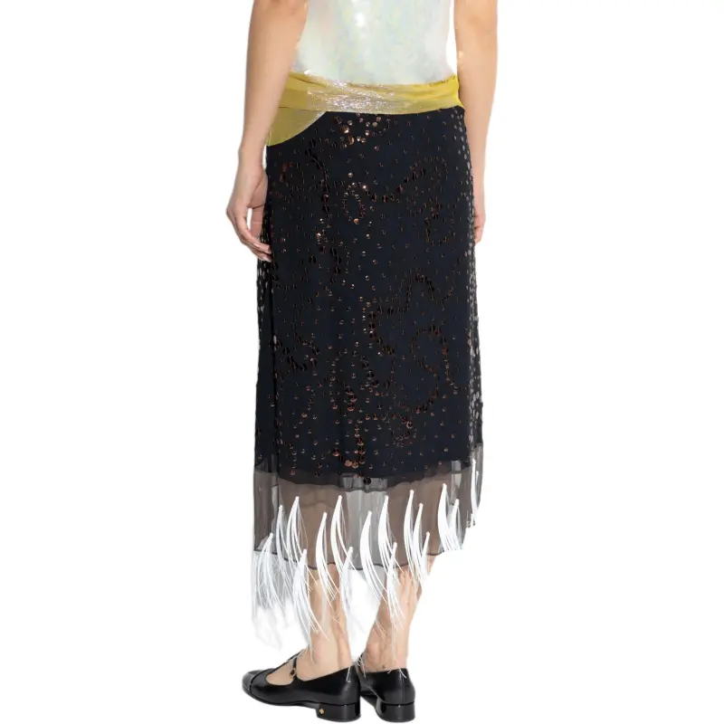 TORY BURCH Embellished Slip Skirt-3
