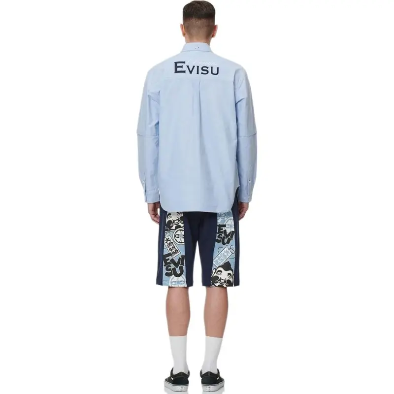 EVISU Casual Shorts Men Dark Blue-5