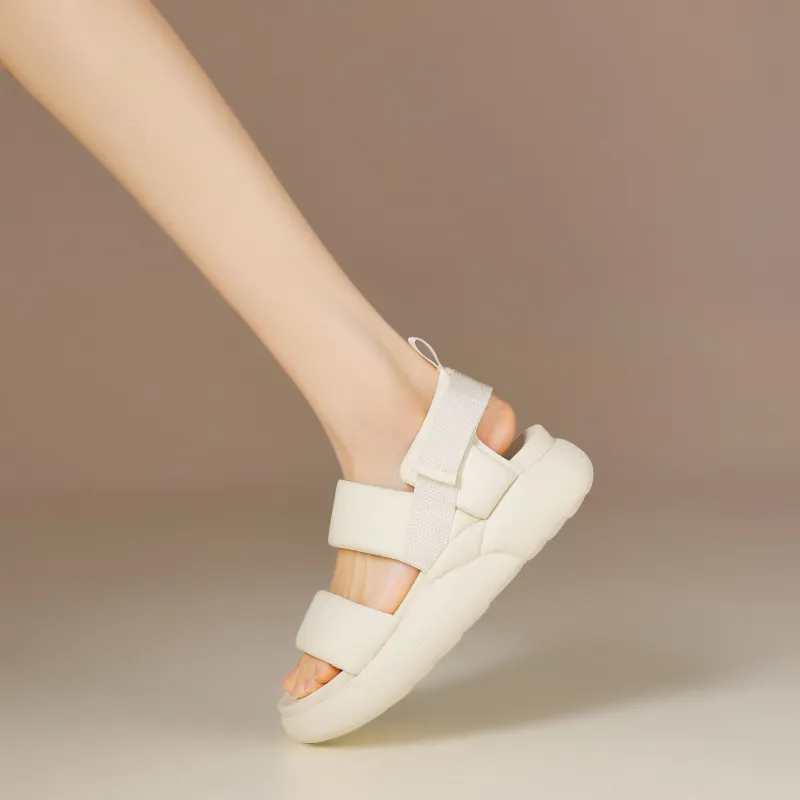 JOSINY Roman Sandals 5.5cm Women's Ecru/Light Pink-5