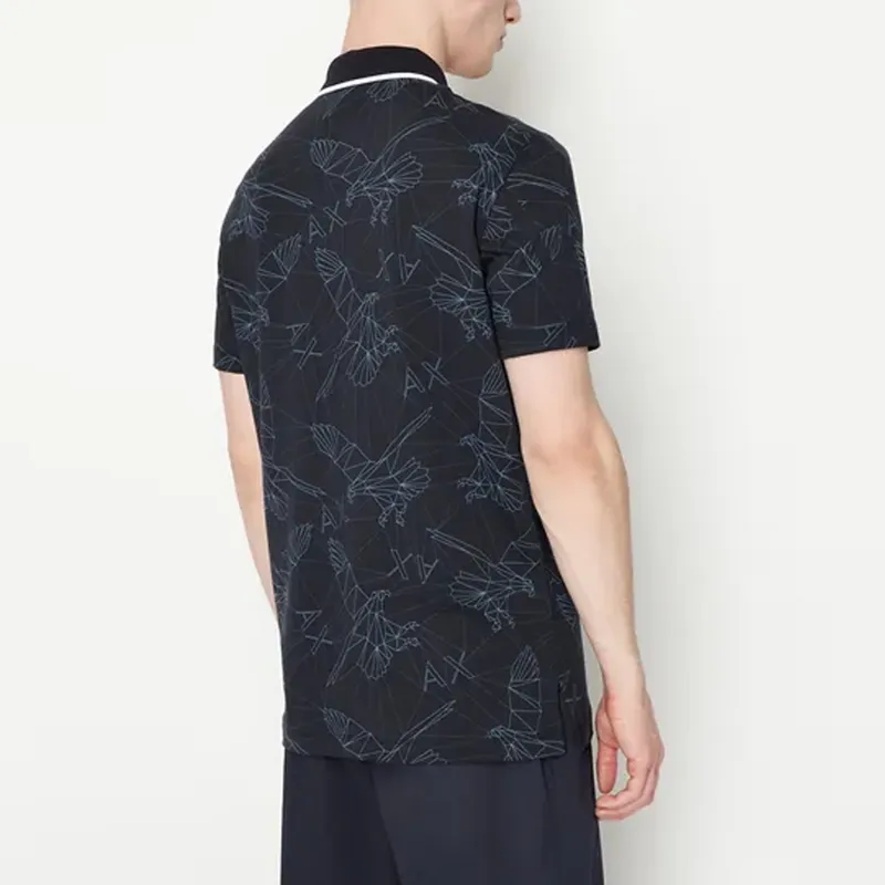 ARMANI EXCHANGE Polo Shirts Men Navy Blue-1