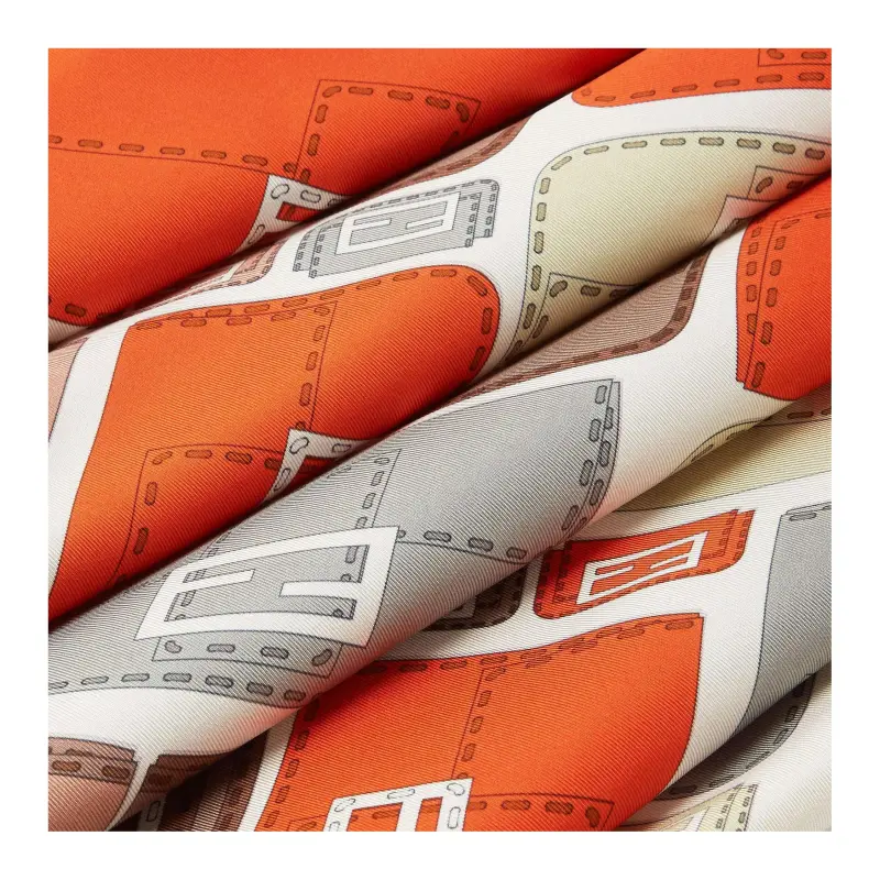 FENDI Silk Silk Scarves Women's Orange-2
