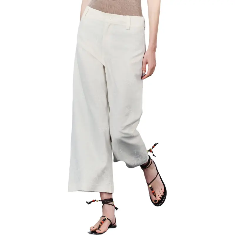 ZARA Casual Pants Women's White-4