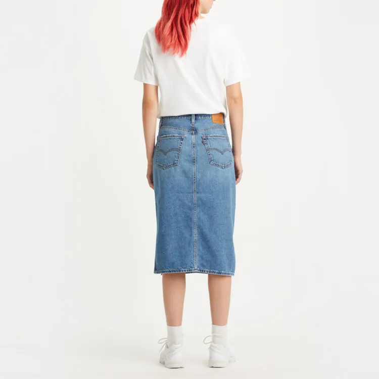 Levis Mid rise Denim Mid Skirt-3