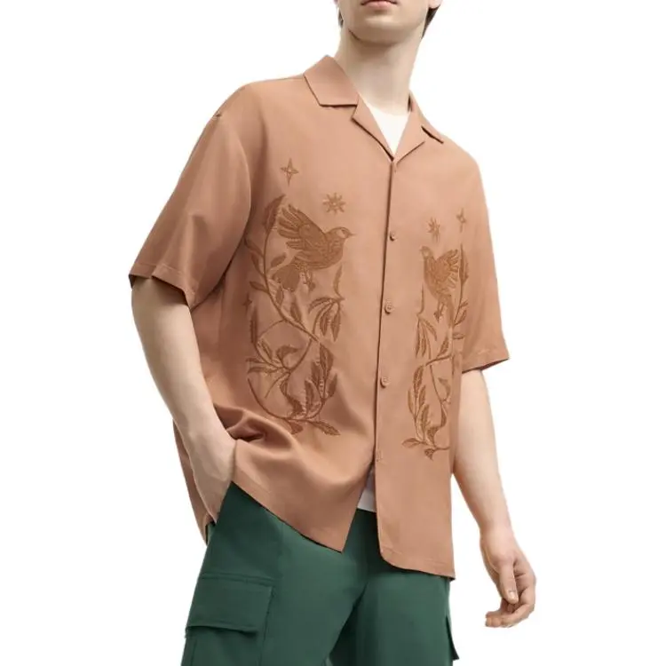 FILA SS25 Shirt Men's Dark Night Orange or-3