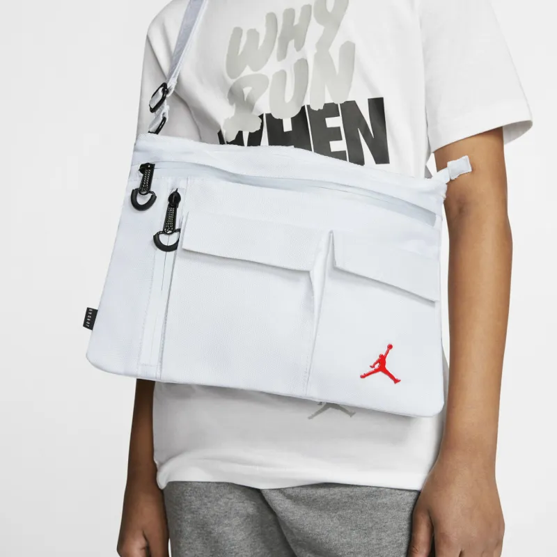 Jordan Polyester Messenger Bag Shoulder Bag Crossbody Bag Regular Men's White-4
