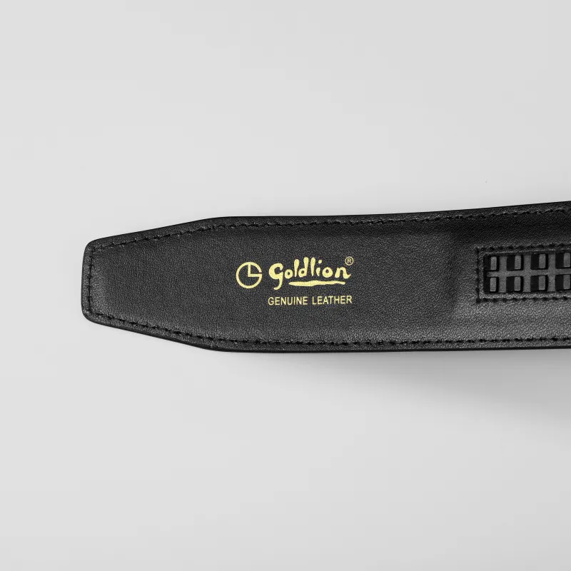 GOLDLION Top Grain Cow Leather Belts Men's Width 3.5cm-8
