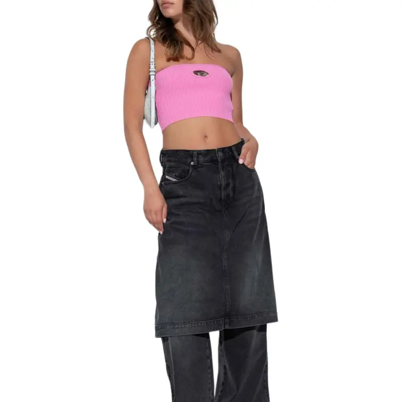 DIESEL M Clarksvillex Logo Plaque Tube Top-2
