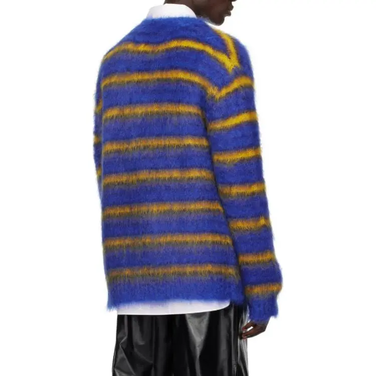 MARNI Mohair blend Striped Cardigan-4