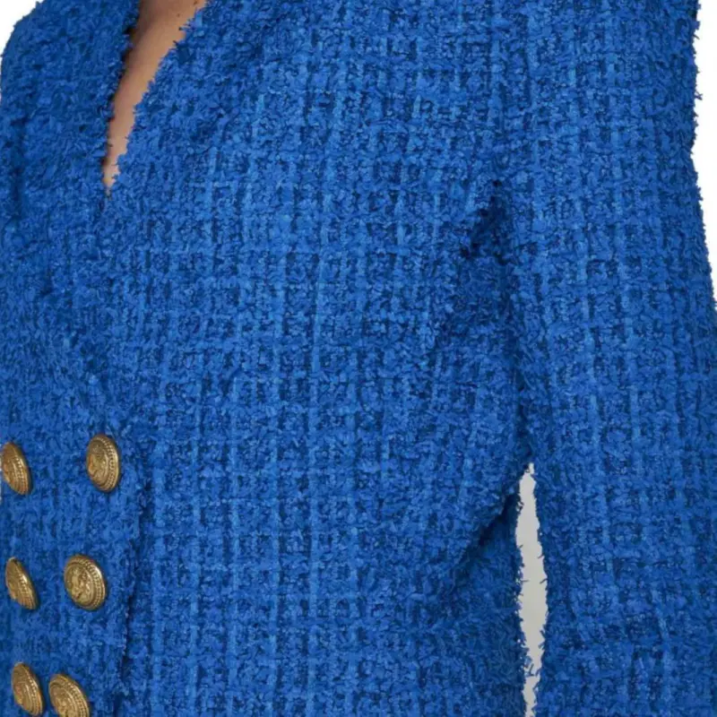 BALMAIN Double breasted Cropped Tweed Jacket-2