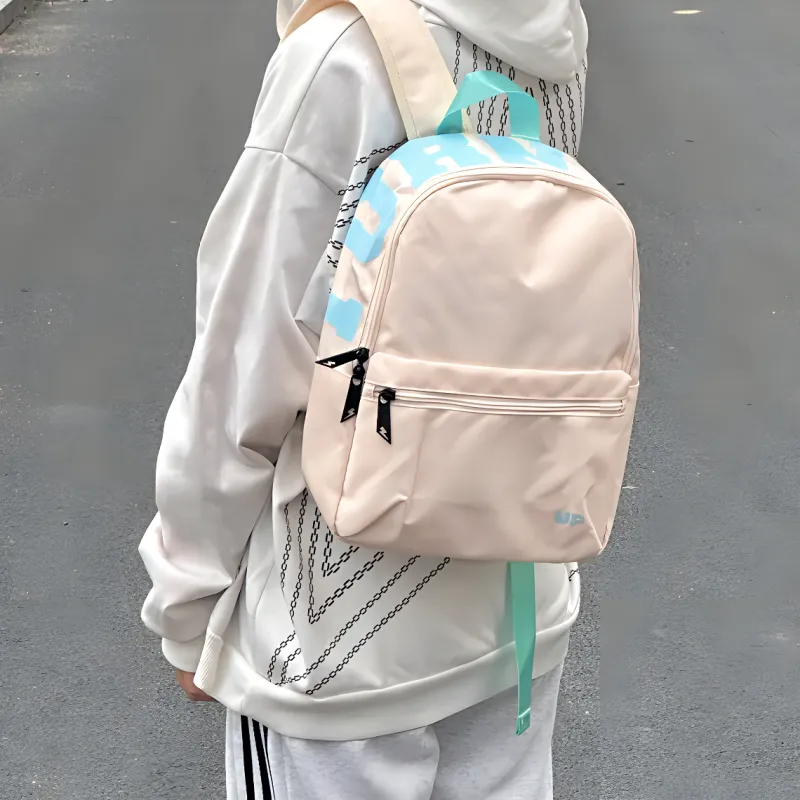 TURN UP Polyester Backpack Regular Unisex Apricot-4