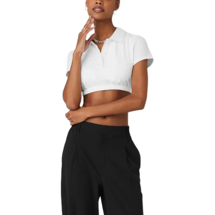 Alo Yoga Polo Shirt Women's Black-5