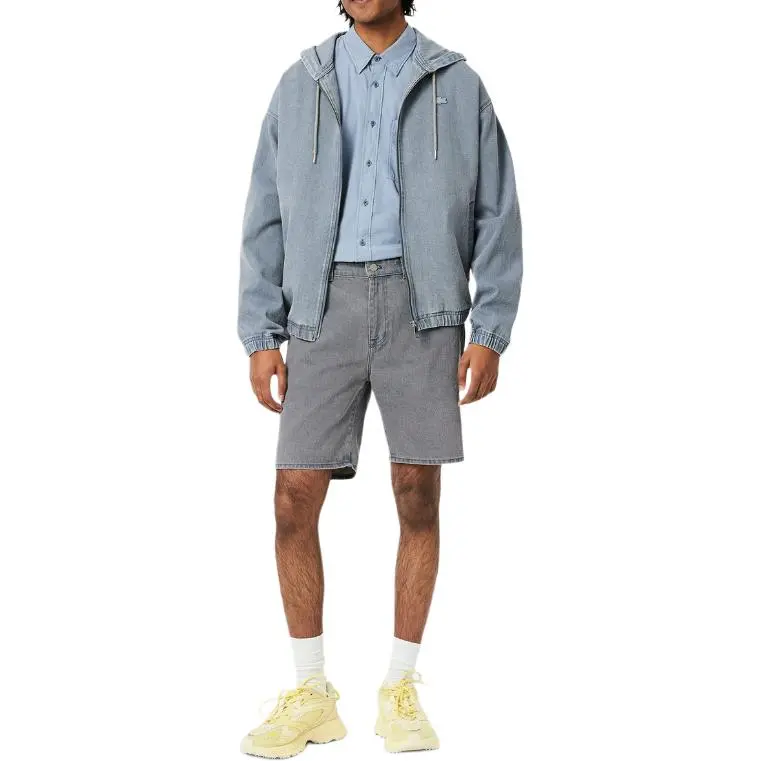LACOSTE Washed effect Denim Shorts-5