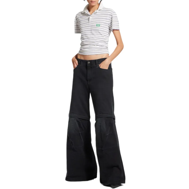 Balenciaga SS25 Jeans Regular Fit Women's Black-2