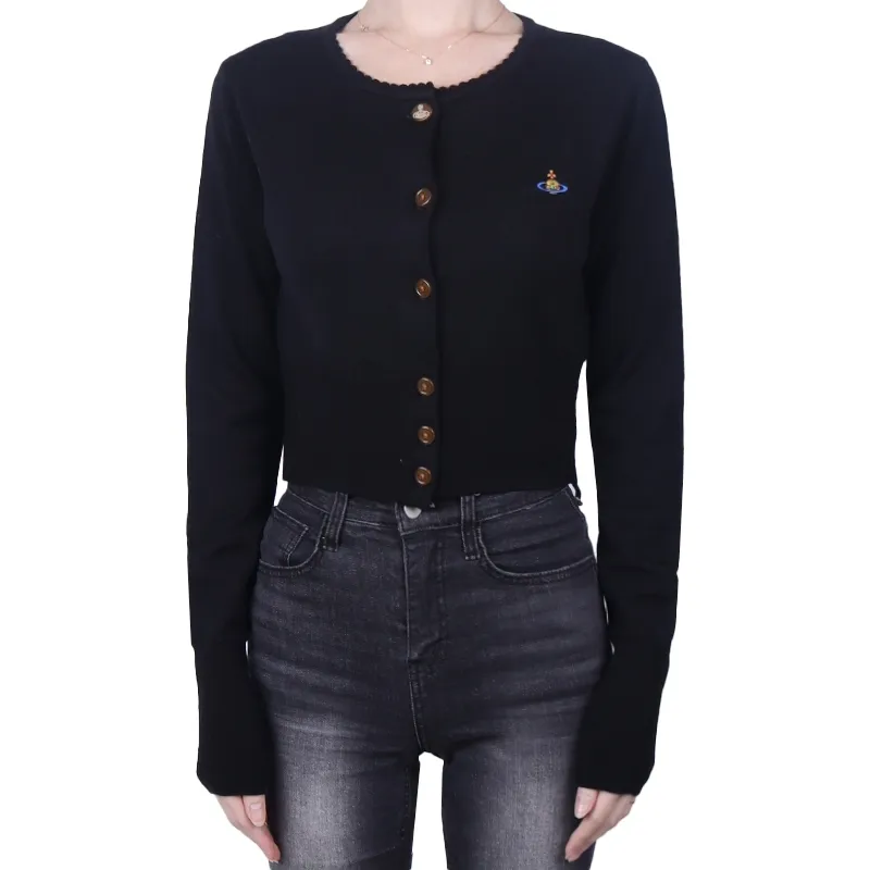 Vivienne Westwood Orb Embroidered Cropped Cardigan-2