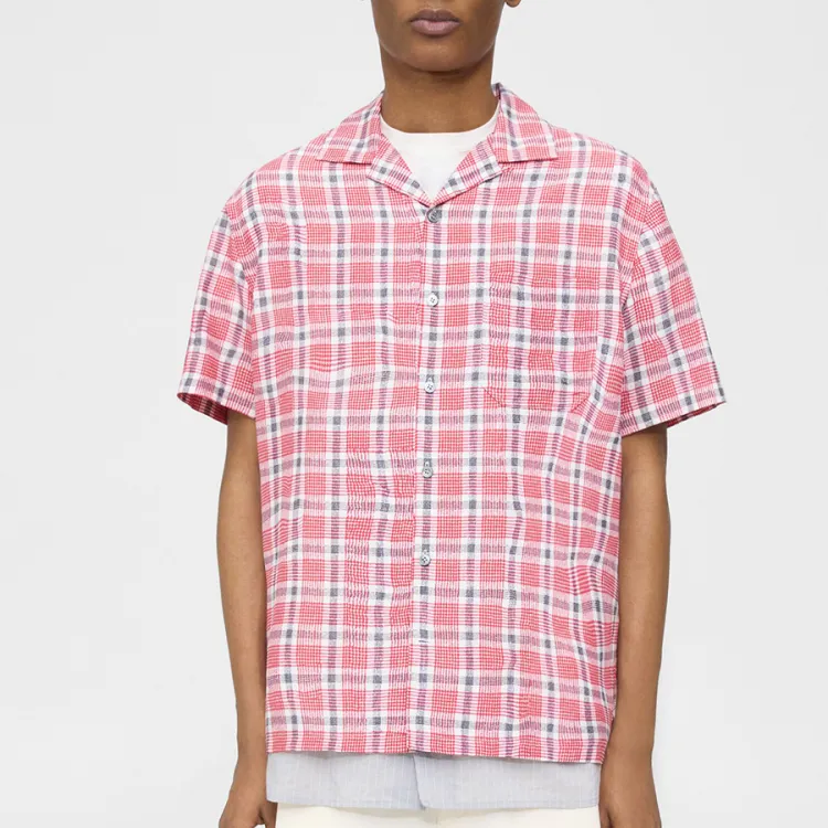 THEORY Designer Co authored Collection Shirts Men Mixed Red-1