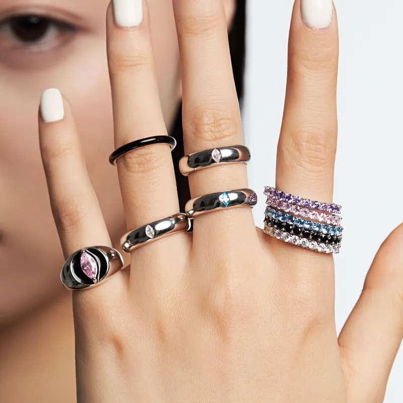 MSCAT 925 Sterling Silver Rings Women's-3