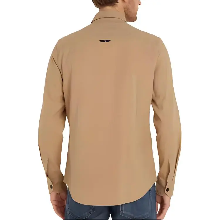 Calvin Klein Logo patch Textured cotton Shirt-3