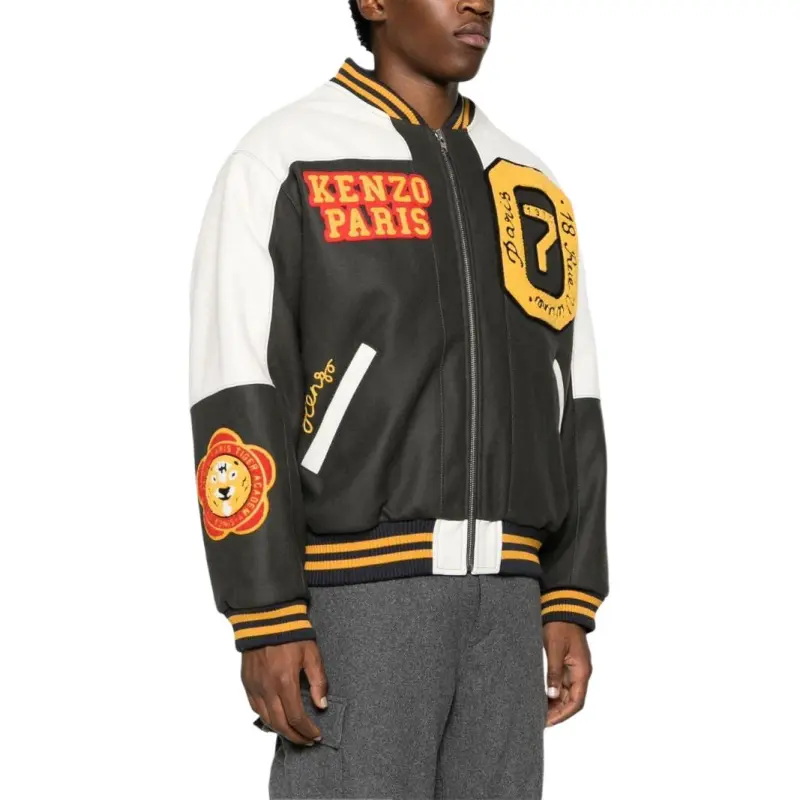 KENZO Tiger Academy Logo appliqué Bomber Jacket-4