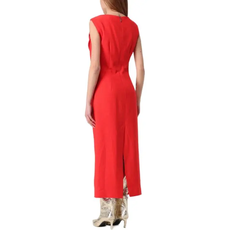 MSGM Sleeveless Dress Women's Red-3