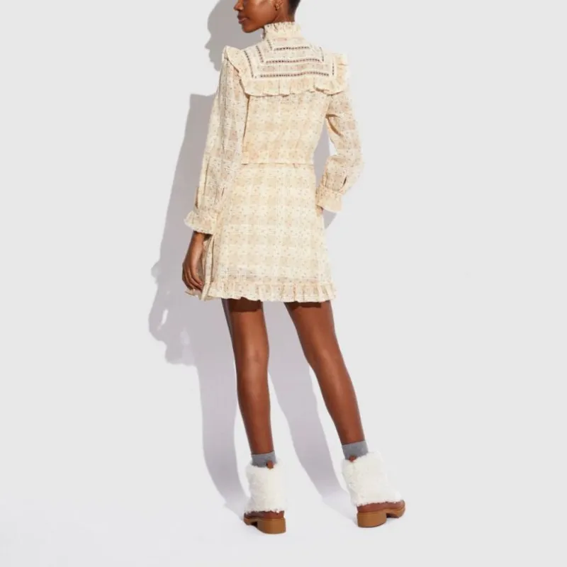 COACH FW21 Long Sleeved Dress Women's Umber-2