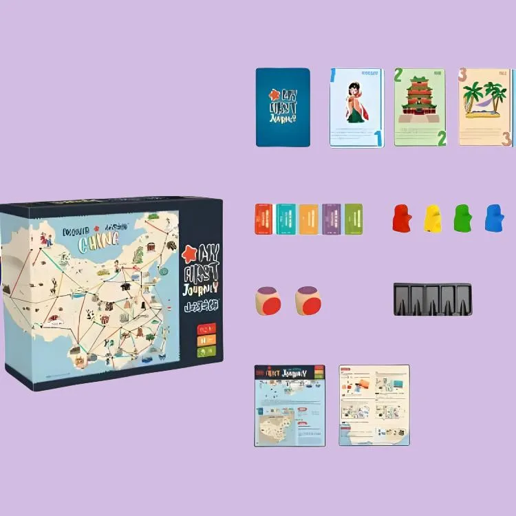 Happy Fish Journey Through Mountains And Rivers China City Geography Global Traveler Board Games-1