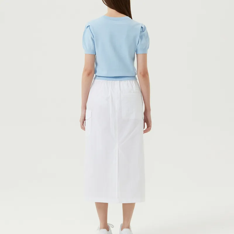 Lee Casual Long Skirts Women's White-3