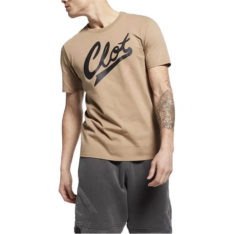 Jordan x Clot T-Shirt Men's Khaki-2