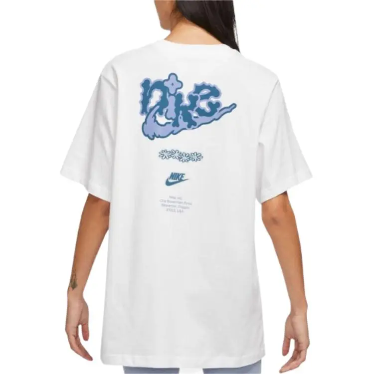Nike Set in Sleeve T Shirt Women's White-4