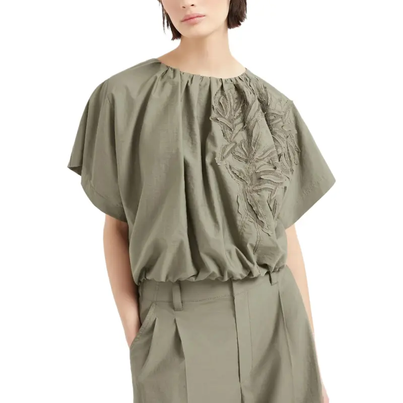 Brunello Cucinelli Flora appliqué Blouse-2