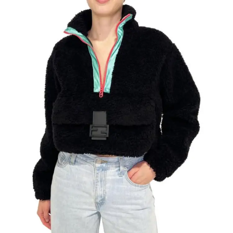FENDI FW22 Cropped Coats Women's Black-2