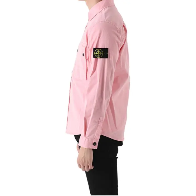 STONE ISLAND Shirts Men Pink-4