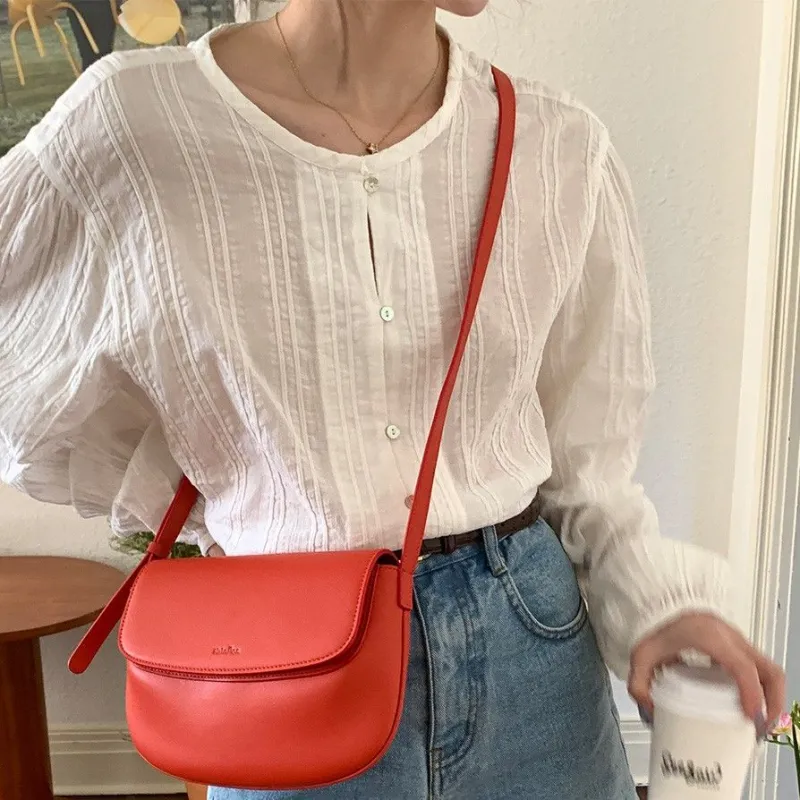 Shinpos Shoulder Bags Orange Red-1