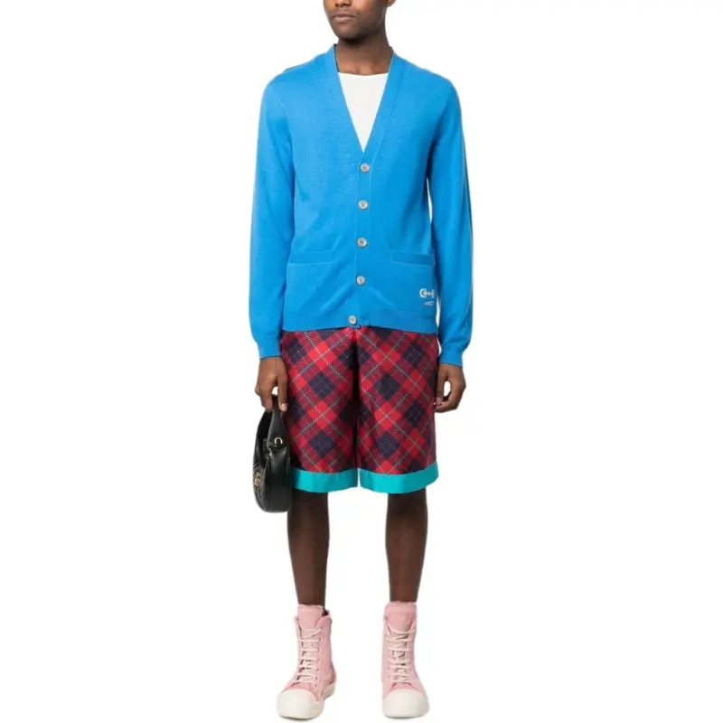 GUCCI Horsebit Detail V Neck Cardigan-1