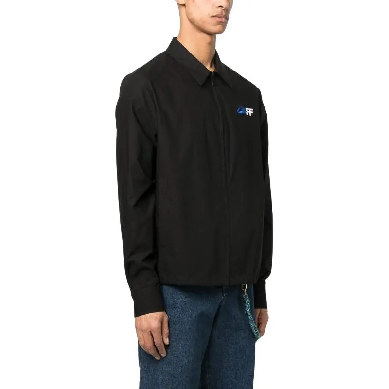 OFF WHITE Zipped Long Sleeved Shirt-4