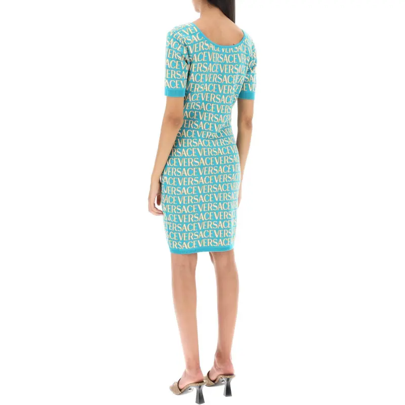 VERSACE Short-Sleeved Dresses Women's Green-2