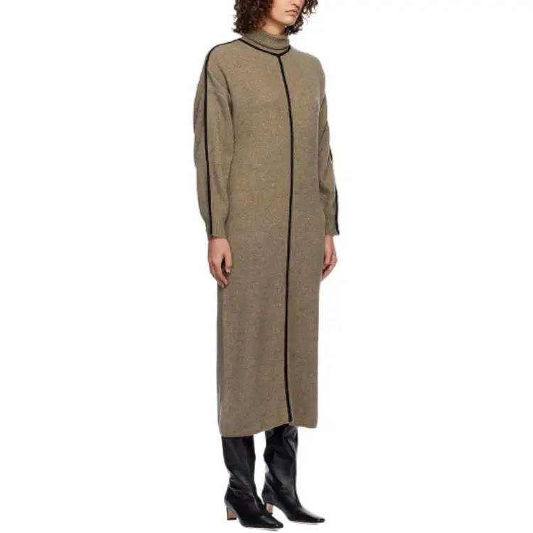 Staud Long Sleeved Dress Women's Brown-2