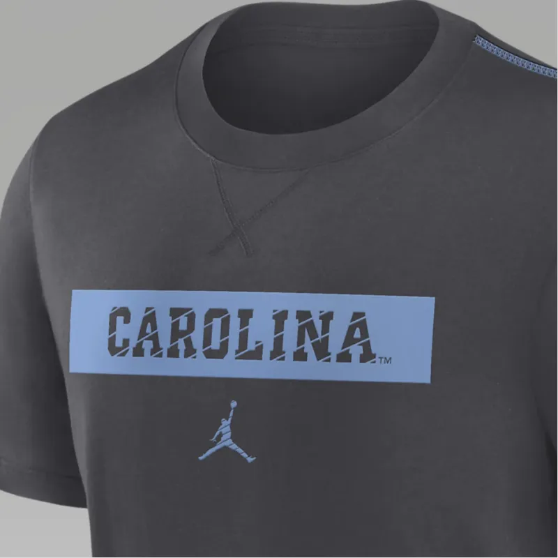JORDAN North Carolina Tar Heels Sideline Player Men's JORDAN Dri FIT College T Shirt-2