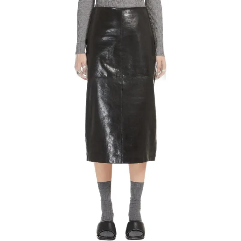SportMax Leather Skirt-2
