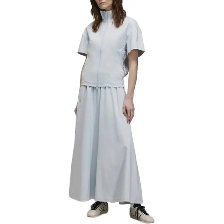 Y 3 Casual Long Skirt Women's Blue-4