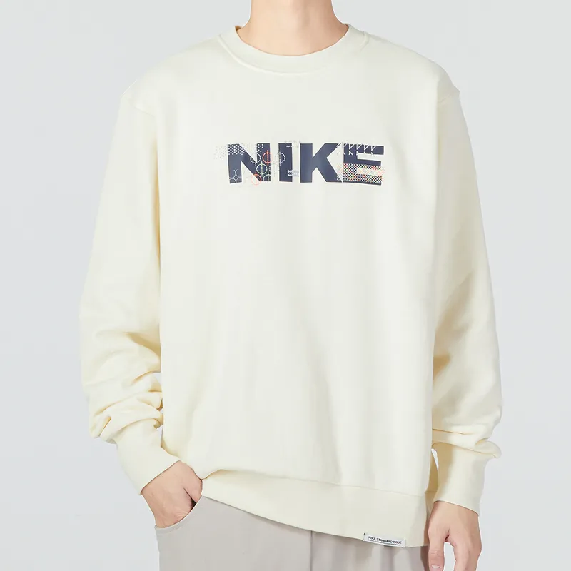 Nike As M Nk Std Issue Crew Sweatshirt Men's Milk White-2