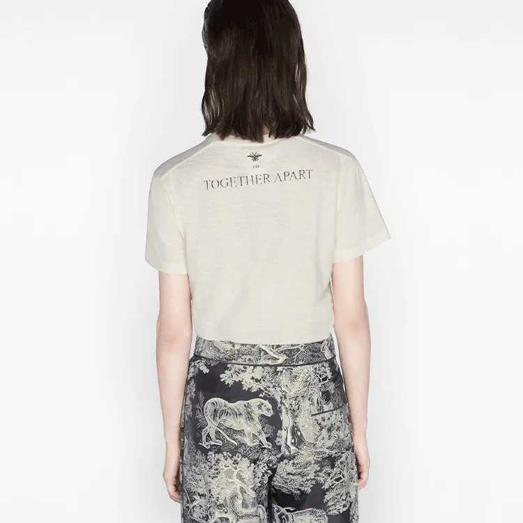 DIOR Quarterly New Products T-Shirts Women's Beige-3