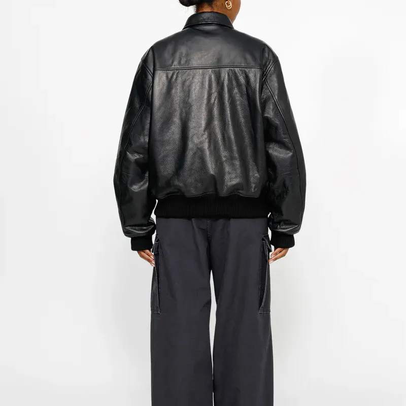 Stussy Leather Flight Jacket-4