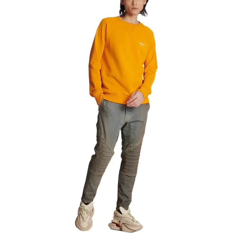BALMAIN Logo print Organic cotton Sweatshirt-4
