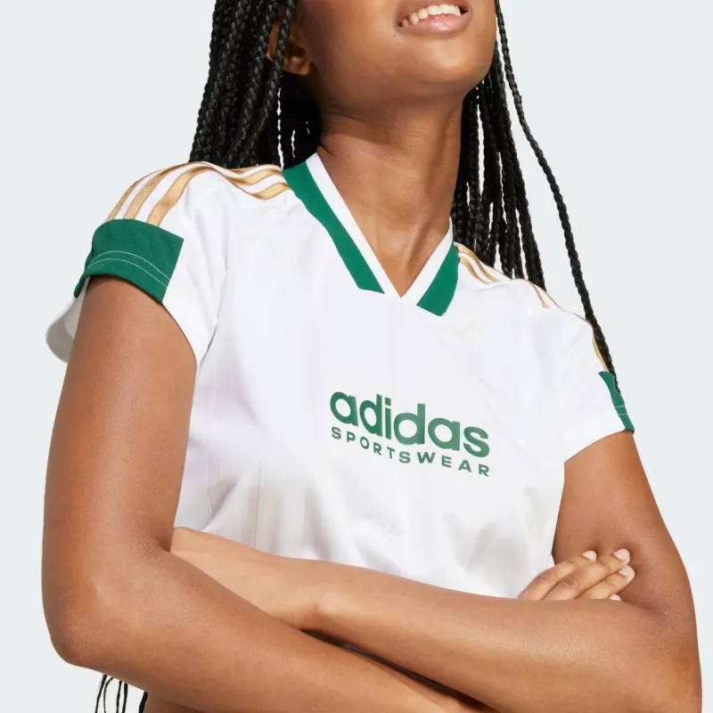 Adidas Tiro Cut Drop Shoulder Sleeve T-Shirt Women's White-3