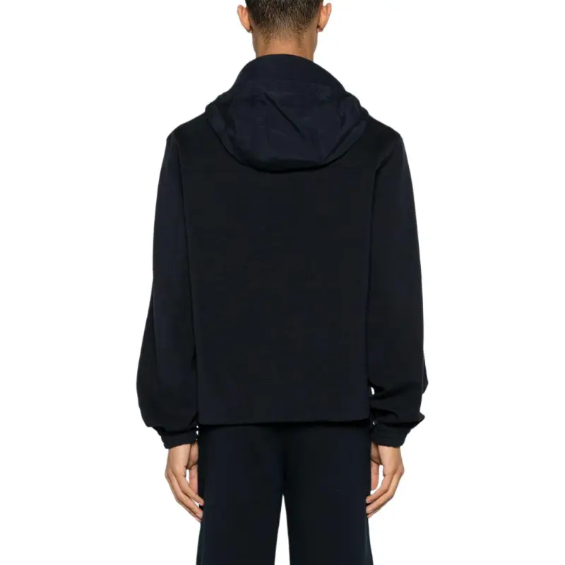 THOM BROWNE Logo Patch Drawstring Hoodie-4