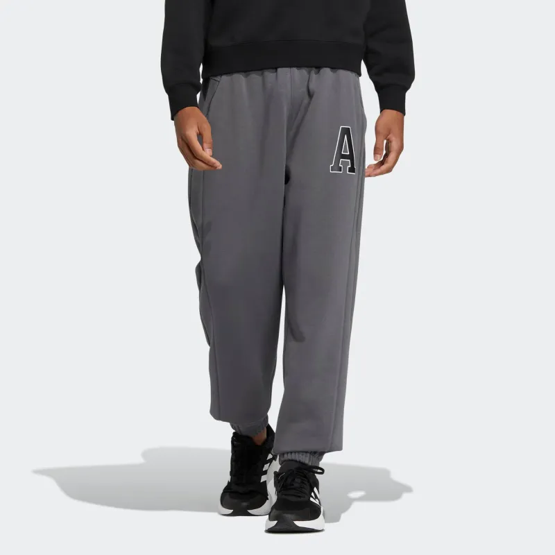 Adidas Knitted Sports Pants Men's Dark Gray-1