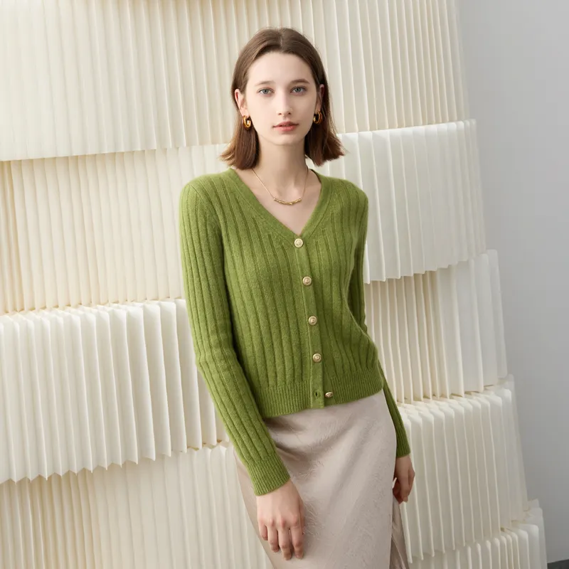 3COLOUR Knitwear Women's Mustard Green-2