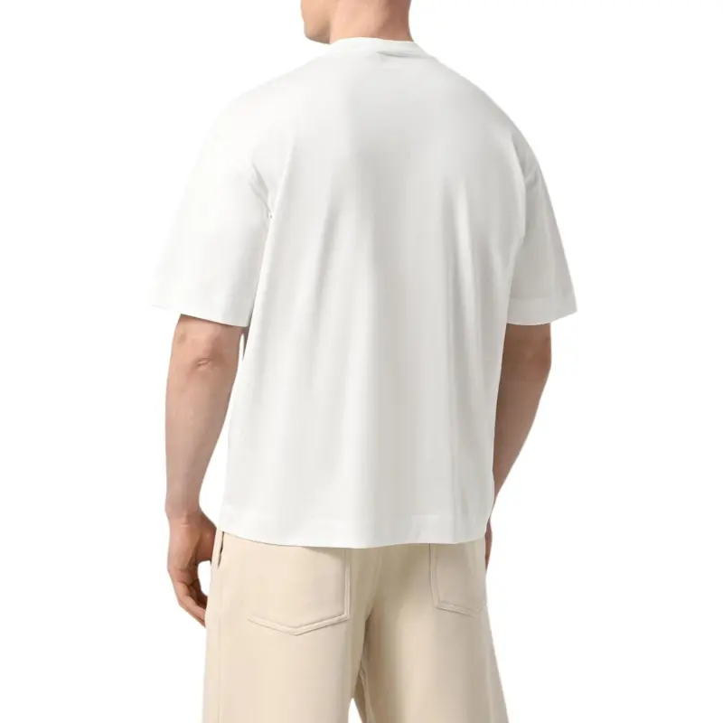 EMPORIO ARMANI Flower embroidered T shirt-5