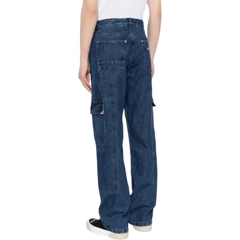 PALM ANGELS Frame Straight leg Cargo Jeans-4