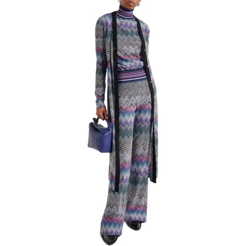 MISSONI Zigzag Woven Turtleneck Tank Top-3